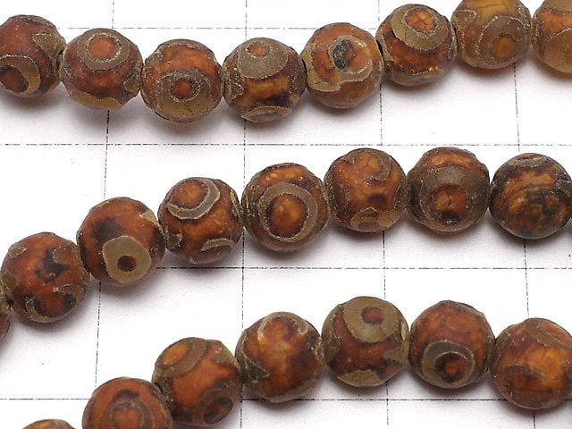 1strand $8.79! DZi Beads Round 6mm Red Brown 1strand beads (aprx.14inch / 34cm)