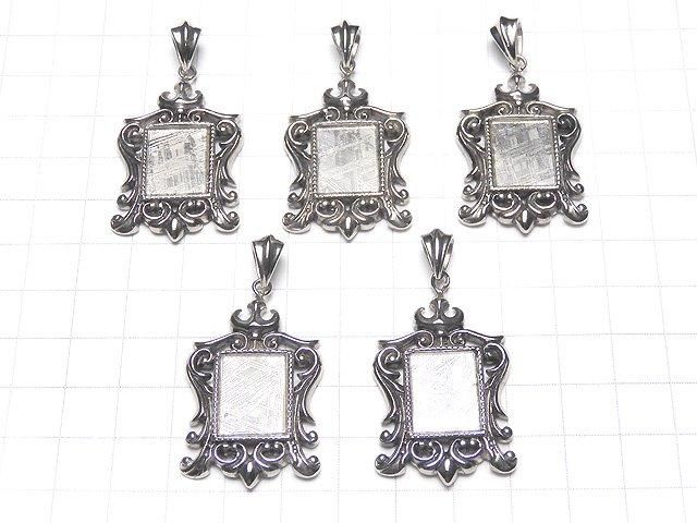 Meteorite (Muonionalusta) Rectangle Pendant 42x26x4mm 1pc