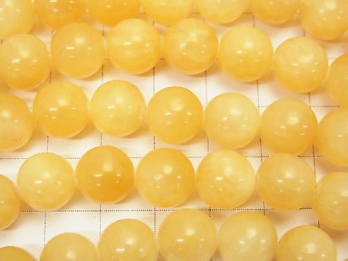 Yellow Jade Round 10mm 1strand beads (aprx.14inch/34cm)