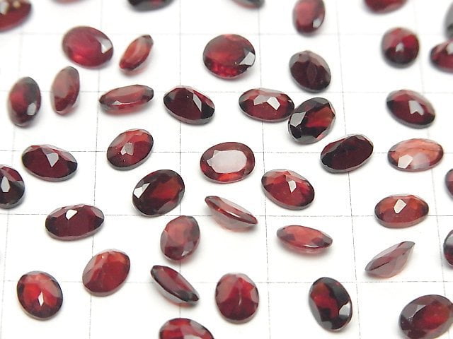 Hochwertiger Granat AAA Lose Stein Oval Facettiert 7x5x3mm 5Stk