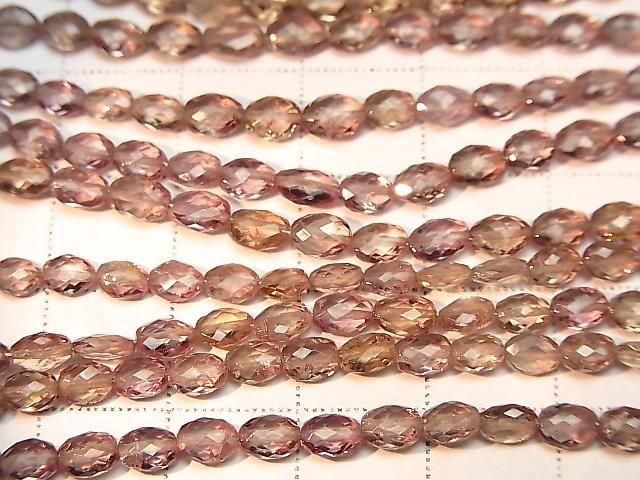 MicroCut Hochwertiger Farbwechsel Granat AAA Facettiert Oval halbe oder 1 Strang Perlen (ca. 4 Zoll/9 cm)