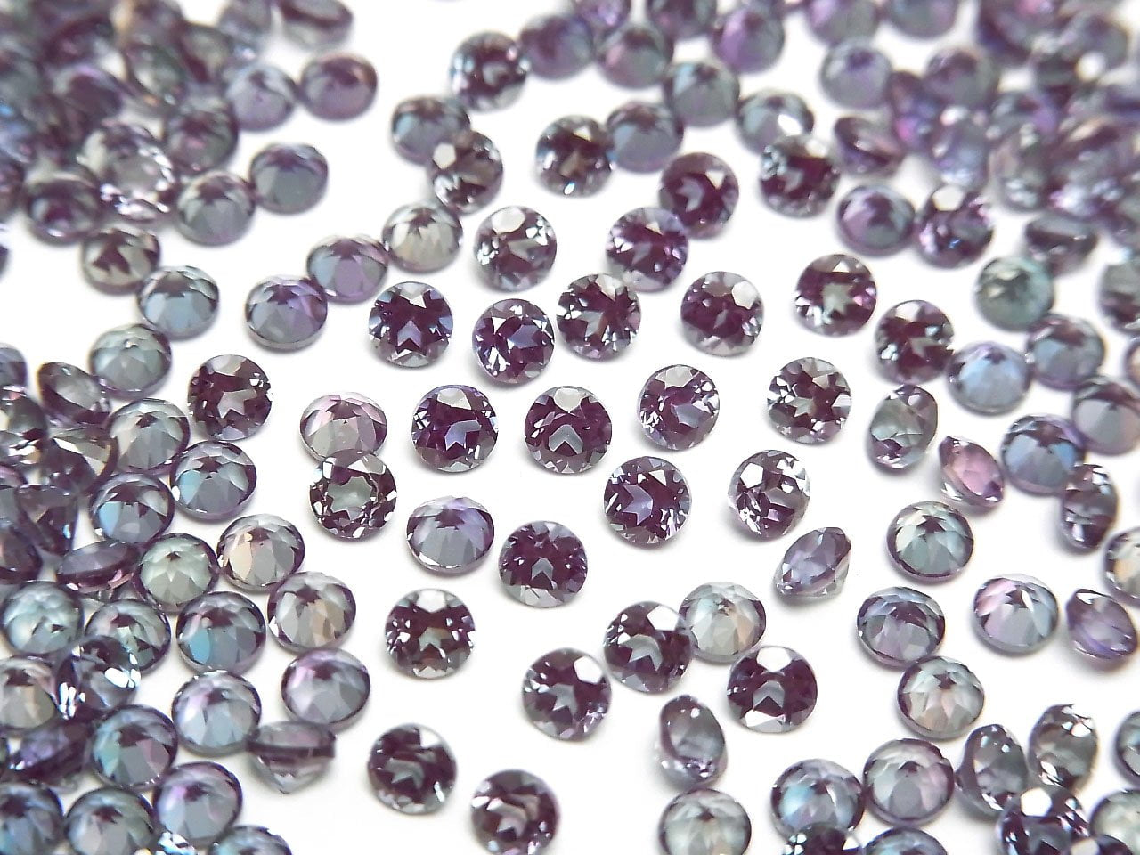 合成亞歷山大石 AAA 裸石 圓形刻面 3x3mm 1顆