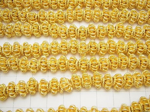 Copper Rondelle 9x9x5.5mm 18KGP half or 1strand beads (aprx.7inch/18cm)