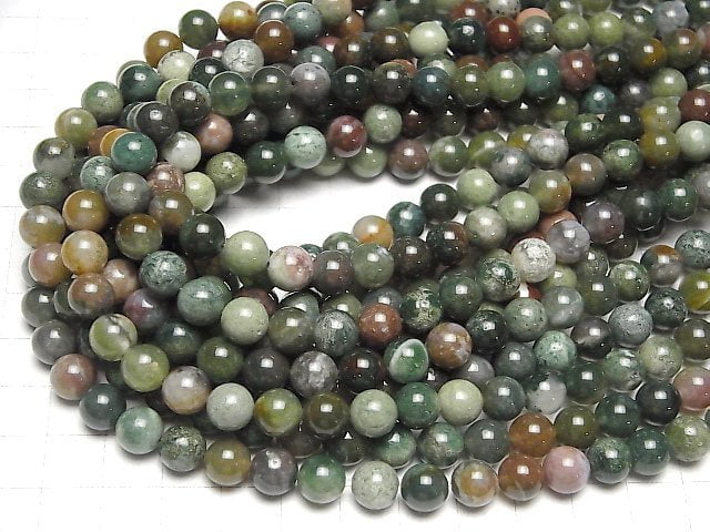 Indian Agate Round 8mm 1strand beads (aprx.15inch/36cm)