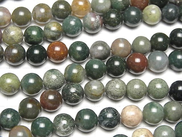 Indian Agate Round 10mm 1strand beads (aprx.15inch/36cm)