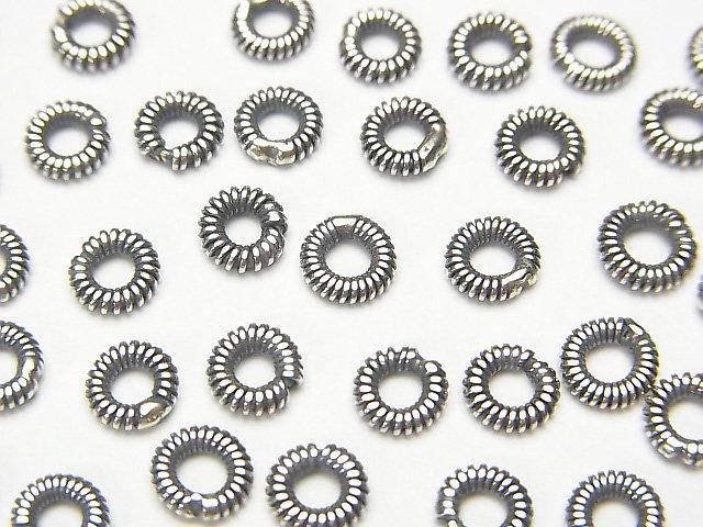 Bali Silver Rondelle 5x5x1.5mm Oxidized Finish 5pcs