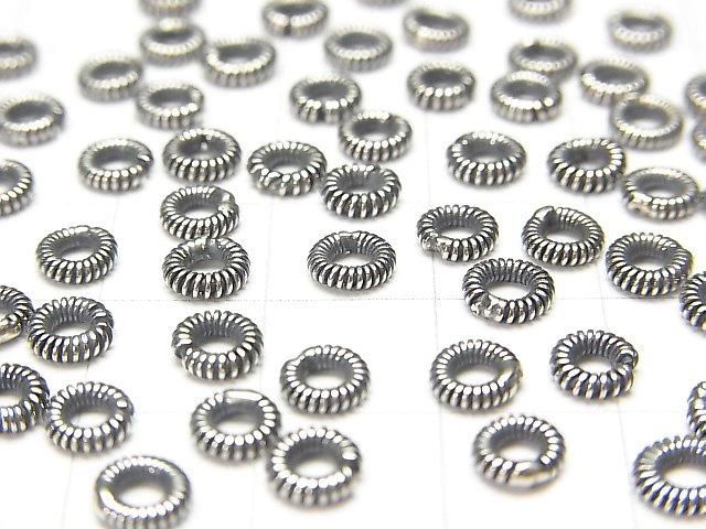 Bali Silver Rondelle 5x5x1.5mm Oxidized Finish 5pcs
