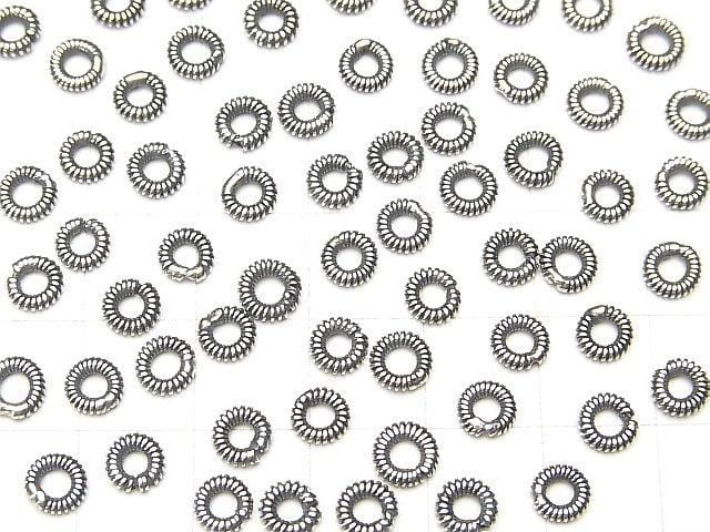 Bali Silver Rondelle 5x5x1.5mm Oxidized Finish 5pcs