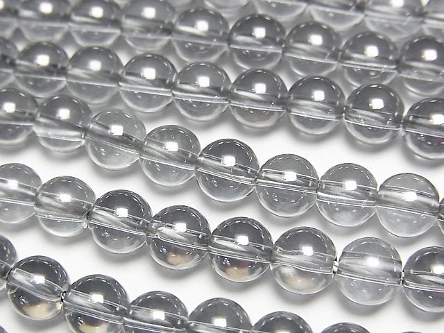 Silver Flash Crystal Quartz Round 6mm half or 1strand beads (aprx.15inch/38cm)