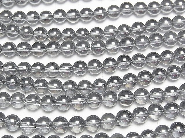 Silver Flash Crystal Quartz Round 6mm half or 1strand beads (aprx.15inch/38cm)