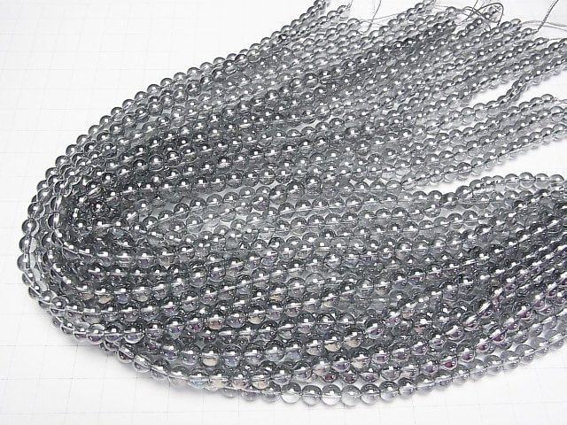 Silver Flash Crystal Quartz Round 6mm half or 1strand beads (aprx.15inch/38cm)
