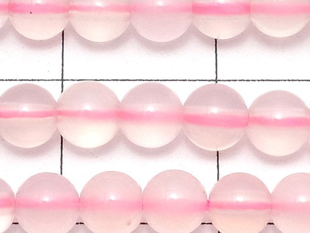 Sakura Pink Color Chalcedony Round 4mm 1strand beads (aprx.15inch / 36cm)