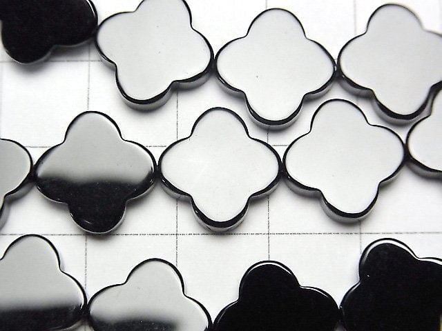 Onyx Flower Motif 14x14mm half or 1strand beads (aprx.15inch/36cm)