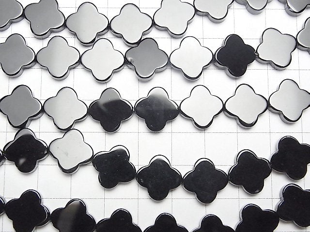 Onyx Flower Motif 14x14mm half or 1strand beads (aprx.15inch/36cm)