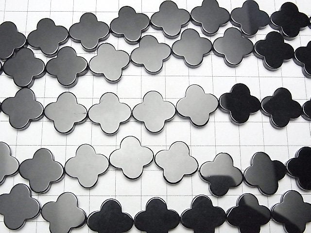 Onyx Flower Motif 18x18mm 1/4 or 1strand beads (aprx.15inch/36cm)