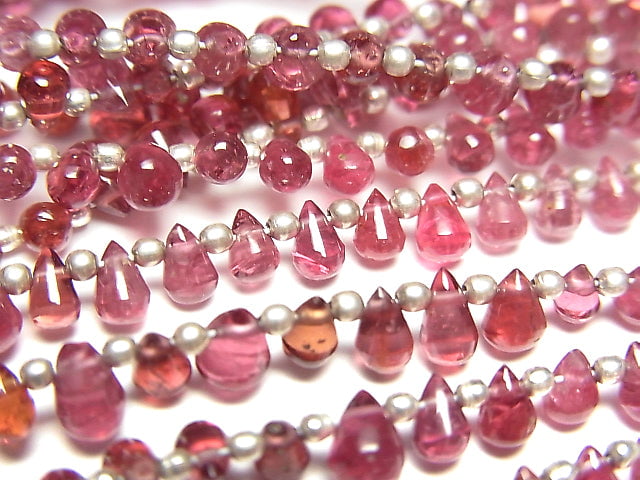 High Quality Red Spinel AA++ Drop (Smooth) half or 1strand beads (aprx.7inch/19cm)