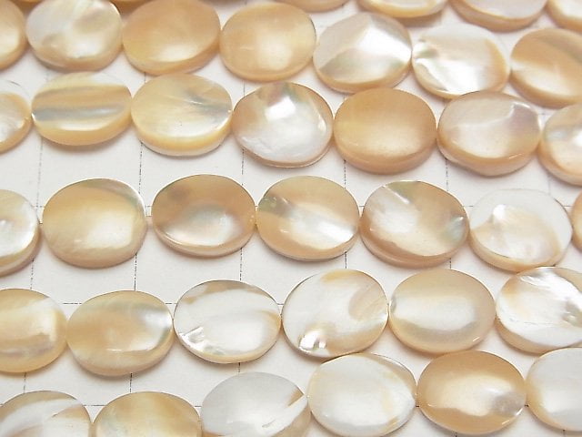Mother of Pearl MOP Beige Oval 10x8mm 1strand beads (aprx.15inch/37cm)