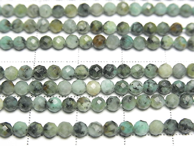 High Quality! 1strand $5.79! African Turquoise Faceted Round 3mm 1strand beads (aprx.15inch/38cm)