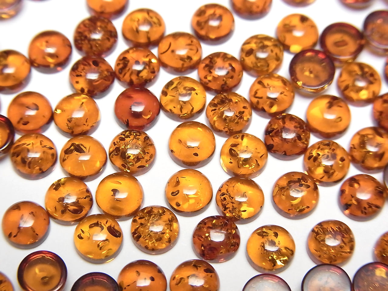 Baltic Amber Round Cabochon 5x5mm 10pcs