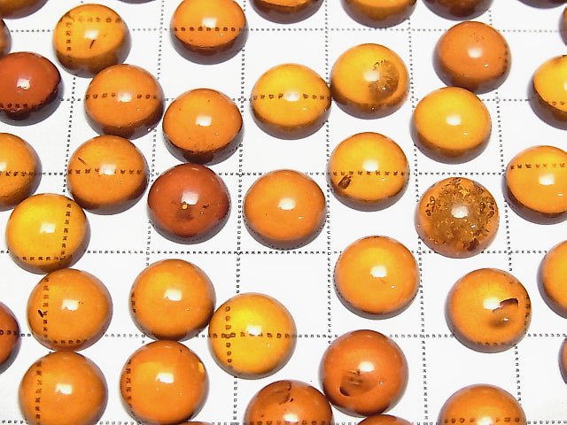 Baltisches Bernstein Runde Cabochon 10x10mm 2Stück