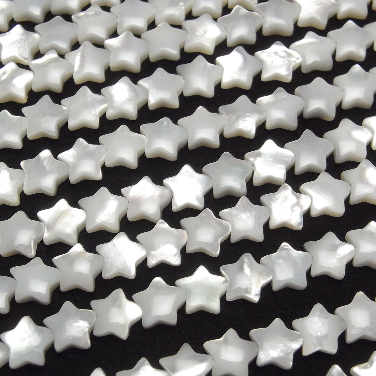 Coquillage blanc de haute qualité (huître à lèvre argentée) AAA Étoile 8x8mm, perles 1/4 ou 1 fil (environ 38cm/15 pouces)