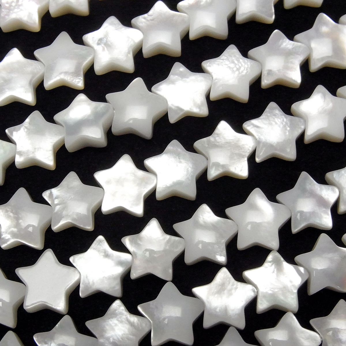 High Quality White Shell (Silver-lip Oyster)AAA Star 10x10mm 1/4 or 1strand beads (aprx.15inch/38cm)