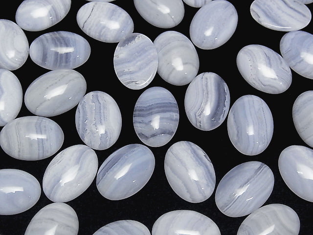 Blue Lace Agate AAA Oval Cabochon 18x13mm 1pc