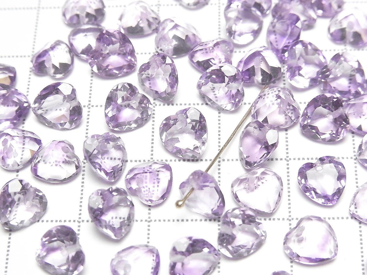 High Quality Light color Amethyst AAA Heart cut 7x7x4mm 1/4strands -Bracelet