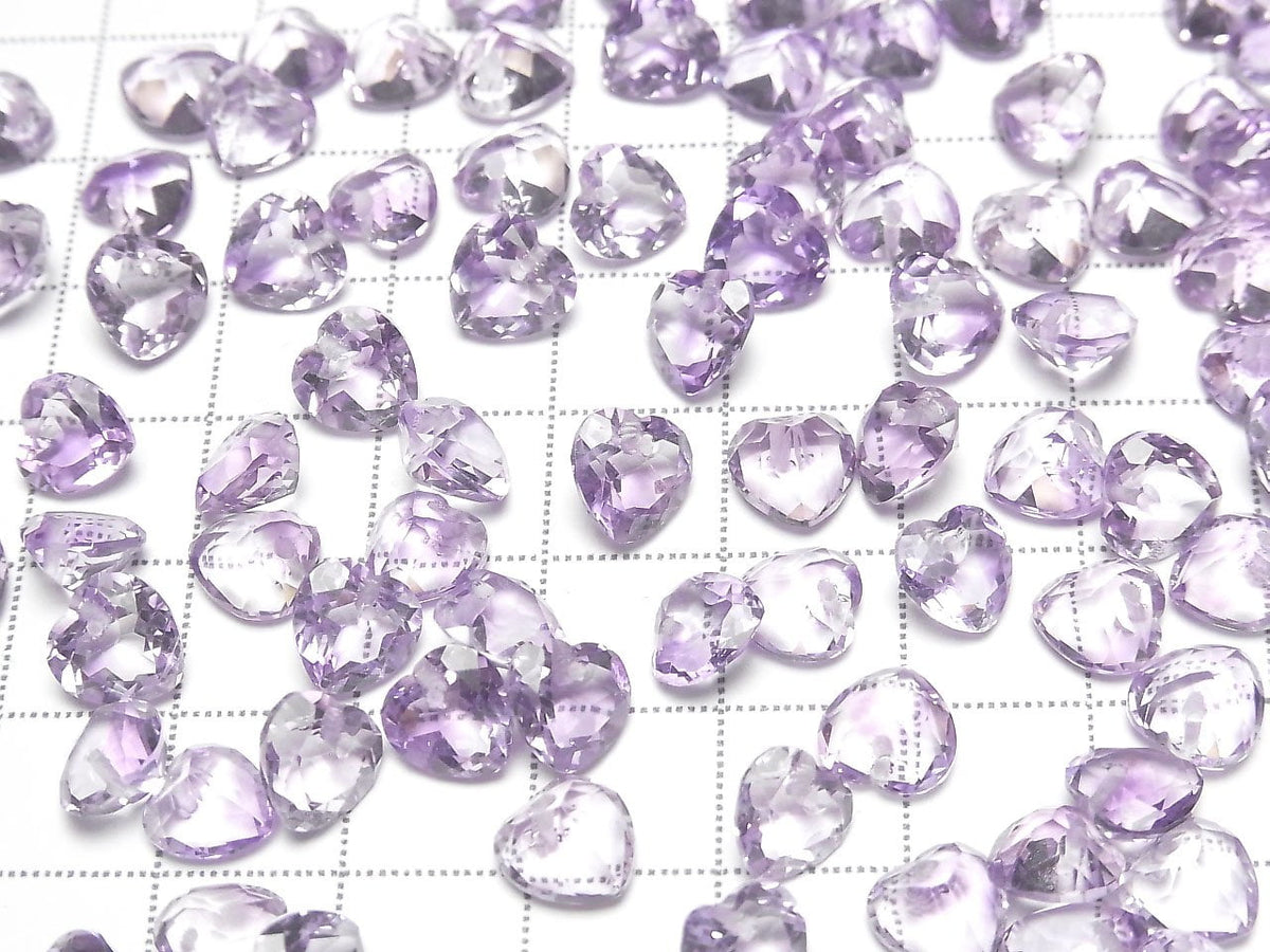 High Quality Light color Amethyst AAA Heart cut 7x7x4mm 1/4strands -Bracelet