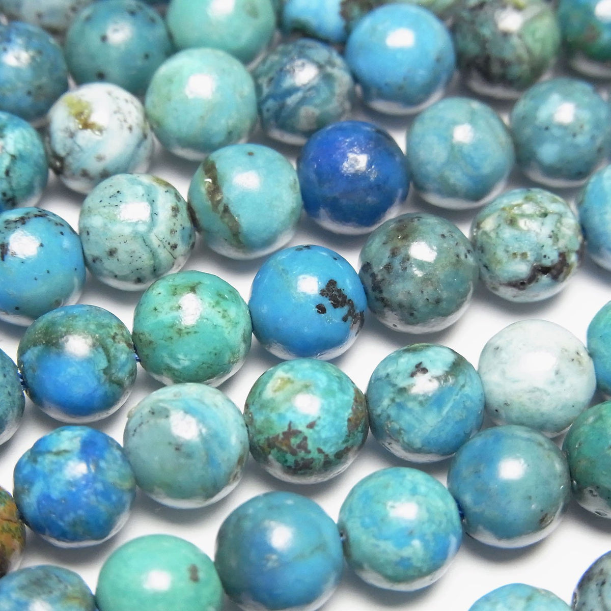 Blauer Opal AA+ Rund 6mm halb oder 1strang Perlen (ca. 15inch/36cm)