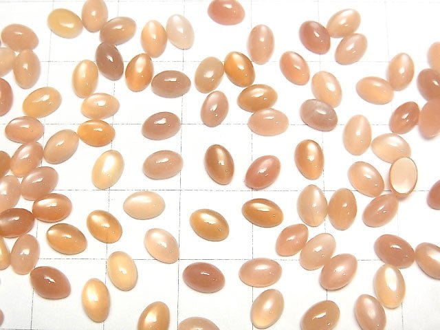 Hochwertiger orangefarbener Mondstein AAA- Oval Cabochon 6x4mm 10 Stück $5.79!