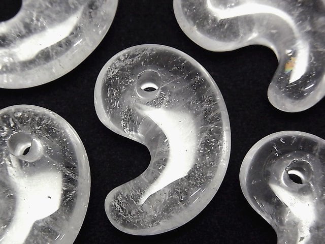 Kristall AA++ Komma-förmige Perle 30x20mm 2Stück