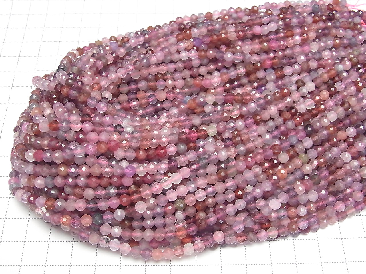 Qualité supérieure ! Spinelle multicolore AA++ Perles rondes à facettes 4mm en demi ou un fil (environ 15 pouces/36 cm)