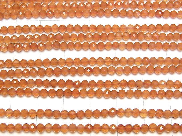 Hochwertig! Karneol AAA Facettierte Runde 3mm 1 Strang Perlen (ca. 15 Zoll/38 cm)