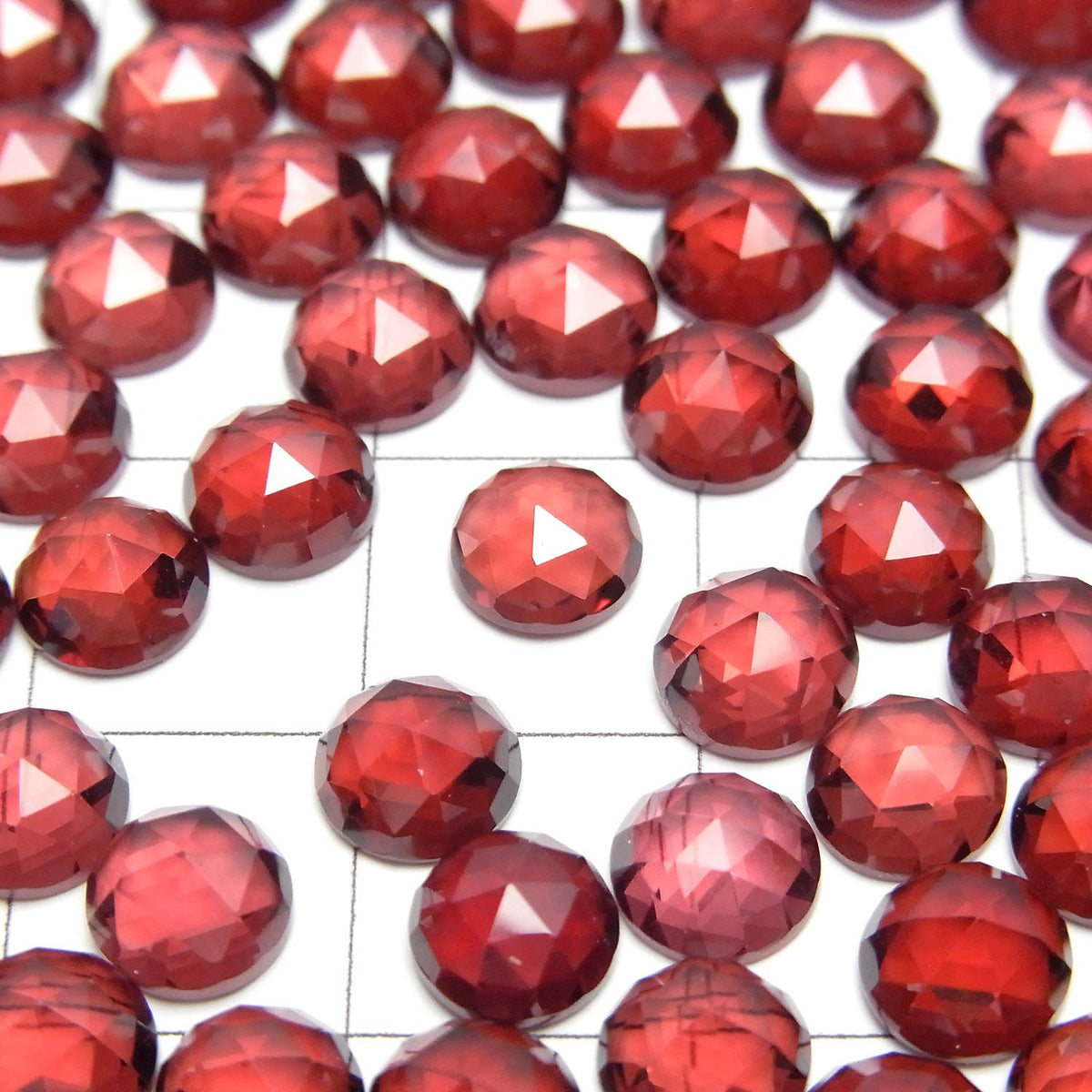 莫三比克石榴石 AAA 圓形玫瑰切割 6x6x3mm 3顆 高品質
