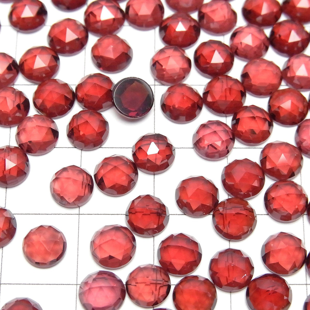 莫三比克石榴石 AAA 圓形玫瑰切割 6x6x3mm 3顆 高品質