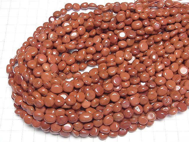 Red Jasper Flat Nugget 1strand beads (aprx.15inch / 38cm)