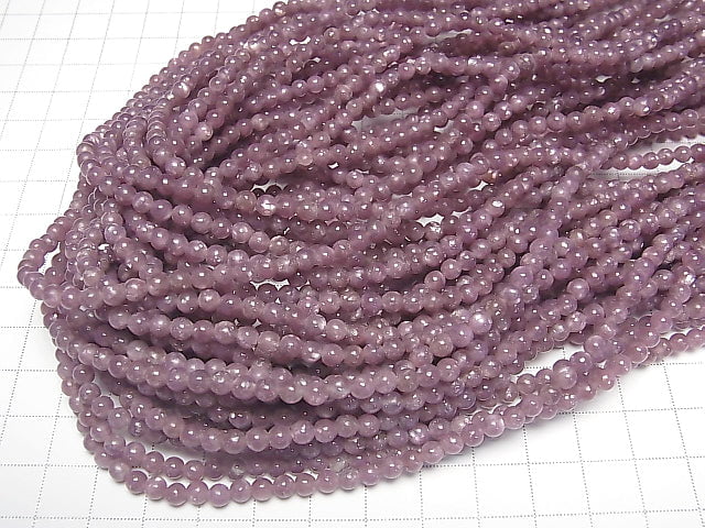 Lepidolite AAA Round 4mm 1strand beads (aprx.15inch/38cm)