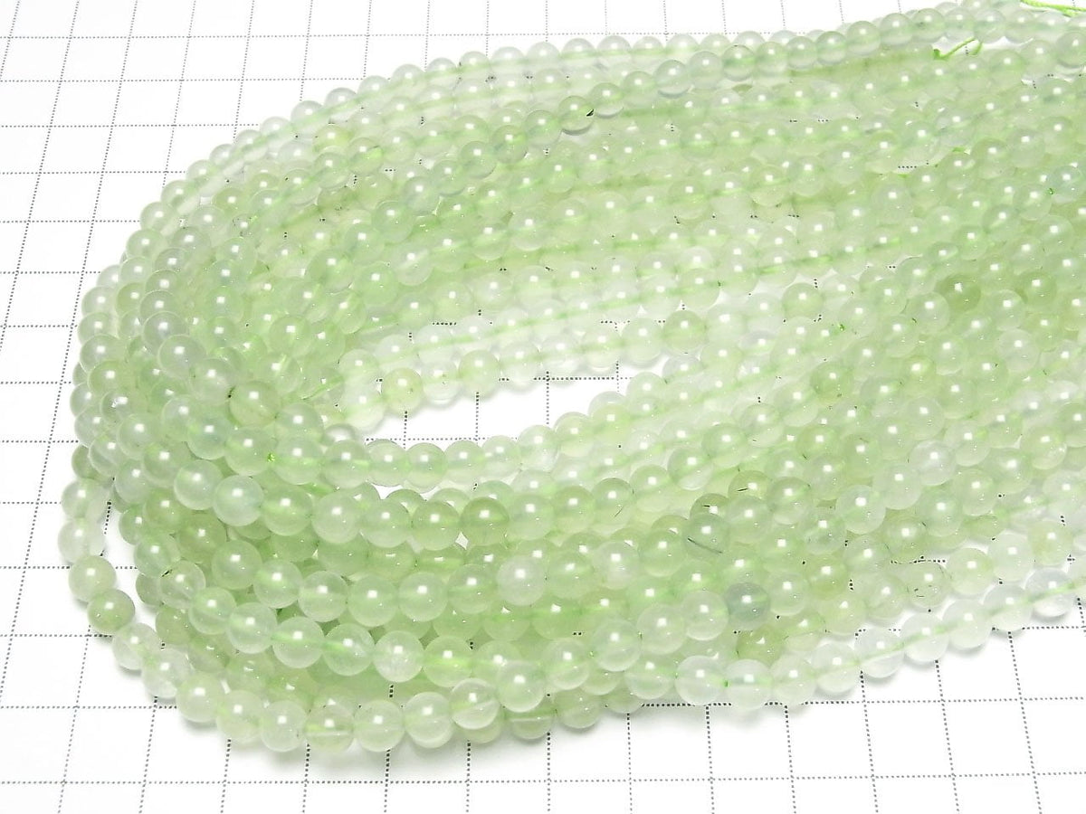 Prehnite AAA Rond 6 mm 1 fil de perles (environ 15 pouces/36 cm)