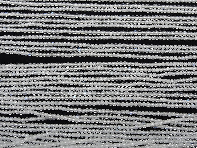 Regenbogen-Mondstein AA++ rund 2mm 1Strang Perlen (ca. 15 Zoll / 38 cm)