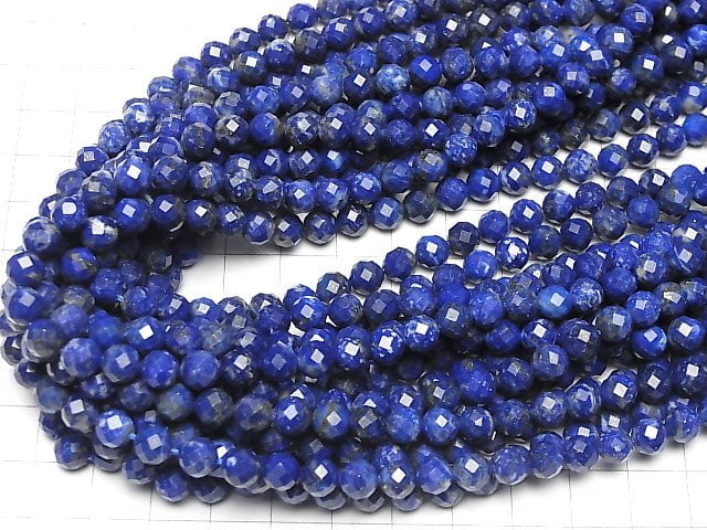 High Quality! Lapislazuli AA+ Faceted Round 6mm 1strand beads (aprx.15inch/36cm)
