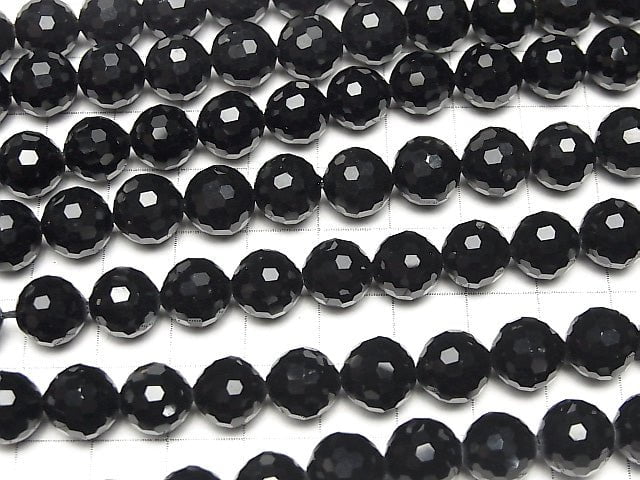 High Quality! Onyx AAA 128Faceted Round 10mm half or 1strand beads (aprx.15inch/38cm)