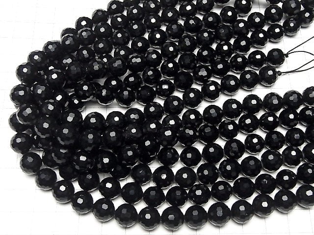 High Quality! Onyx AAA 128Faceted Round 10mm half or 1strand beads (aprx.15inch/38cm)