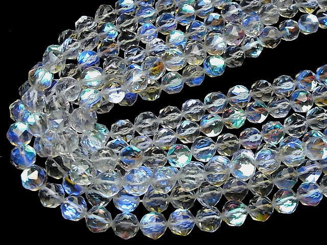 Hochwertig! Luna Flash Star Facettiert Rund 12mm halbe oder 1Strang Perlen (ca. 15 Zoll / 36 cm)