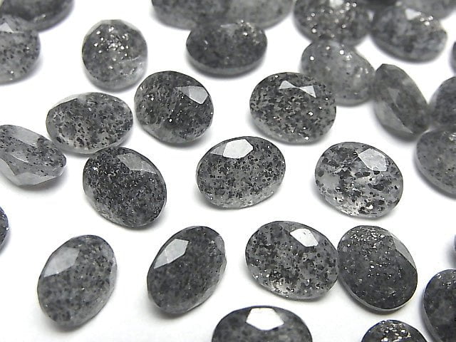 黑砂金石橢圓刻面裸石 10x8mm 2顆