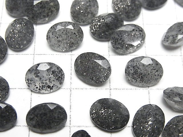 黑砂金石橢圓刻面裸石 10x8mm 2顆
