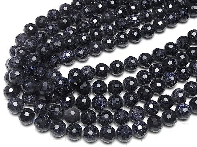 1strand $9.79! Blue Golden Sand Stone 128Faceted Round 12mm 1strand beads (aprx.15inch/37cm)