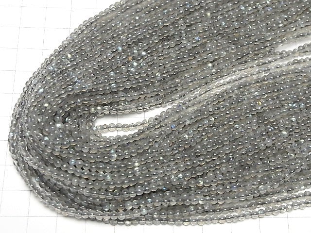 Hochwertiger Labradorit AAA Rund 3mm 1Strang Perlen (ca. 37cm)