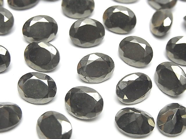 Pyrite Loose stone Oval Faceted 10x8mm 2pcs