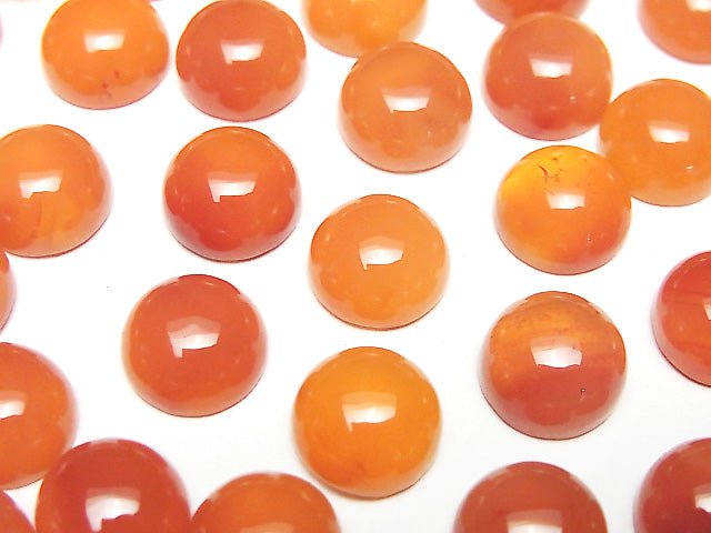 高品質紅玉髓 AAA 圓形素面蛋面 10x10mm 4顆